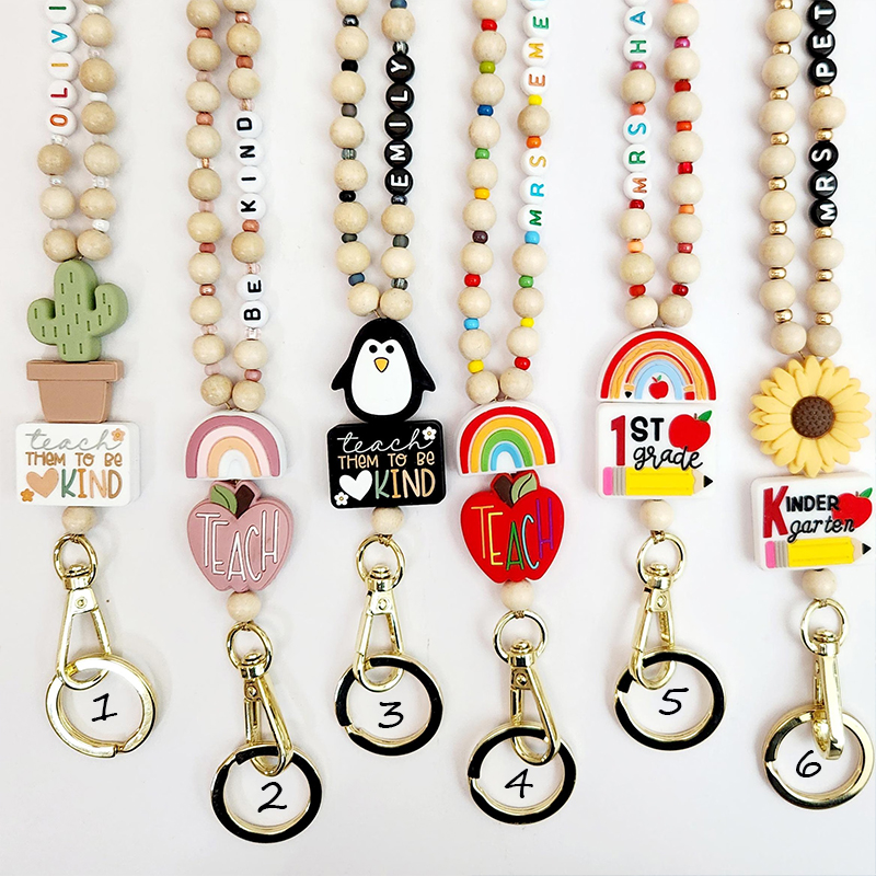 Book Flower Teacher Lanyard