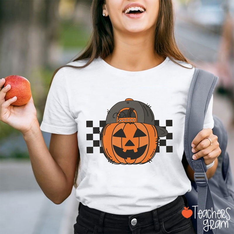 Pumpkin Dude Halloween Teacher T-Shirt