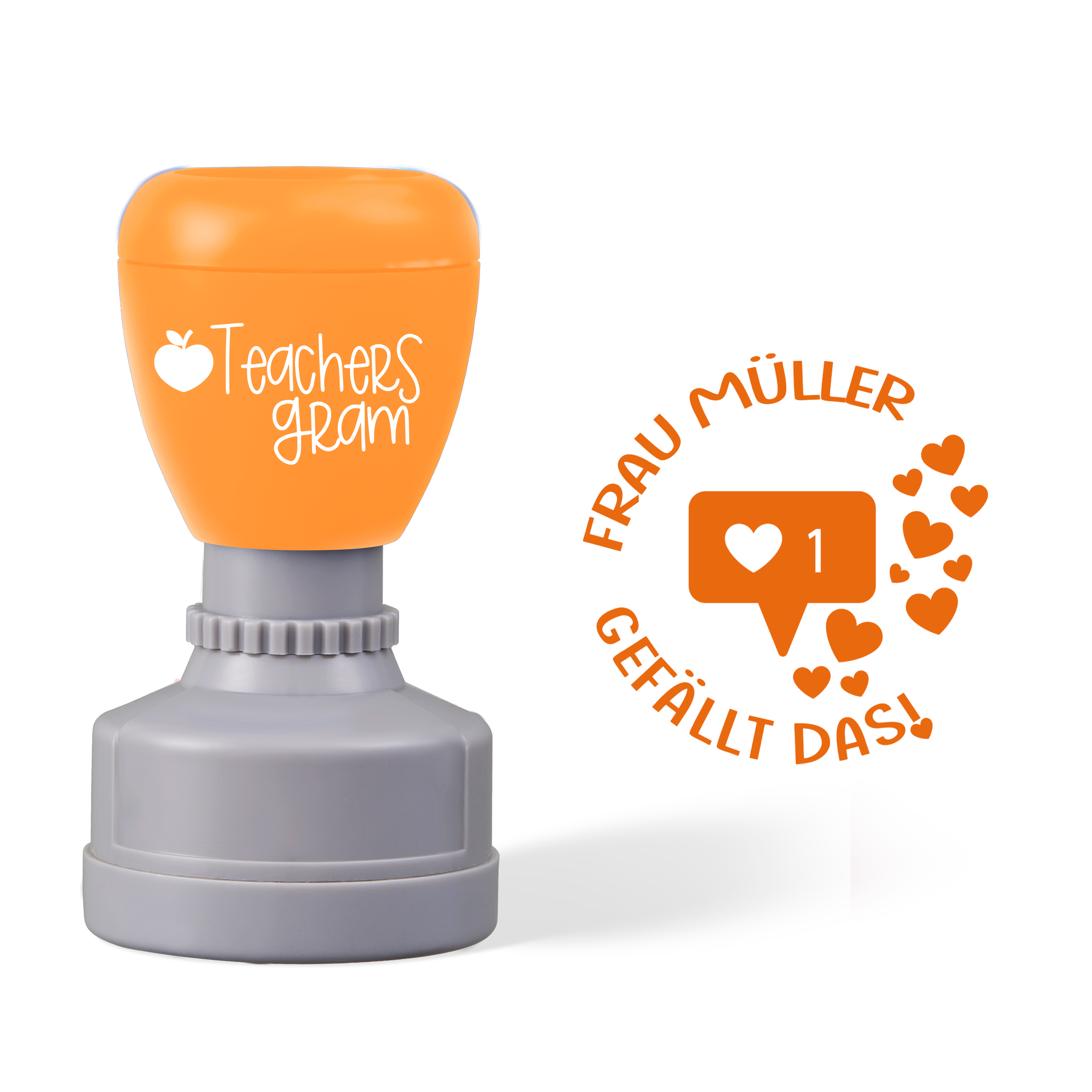 Personalized Name Gefällt Das German Teacher Stamp