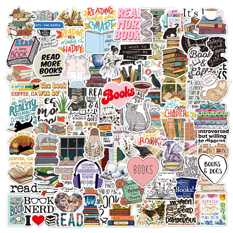 Read More Books 100 PCS Stickers Pack