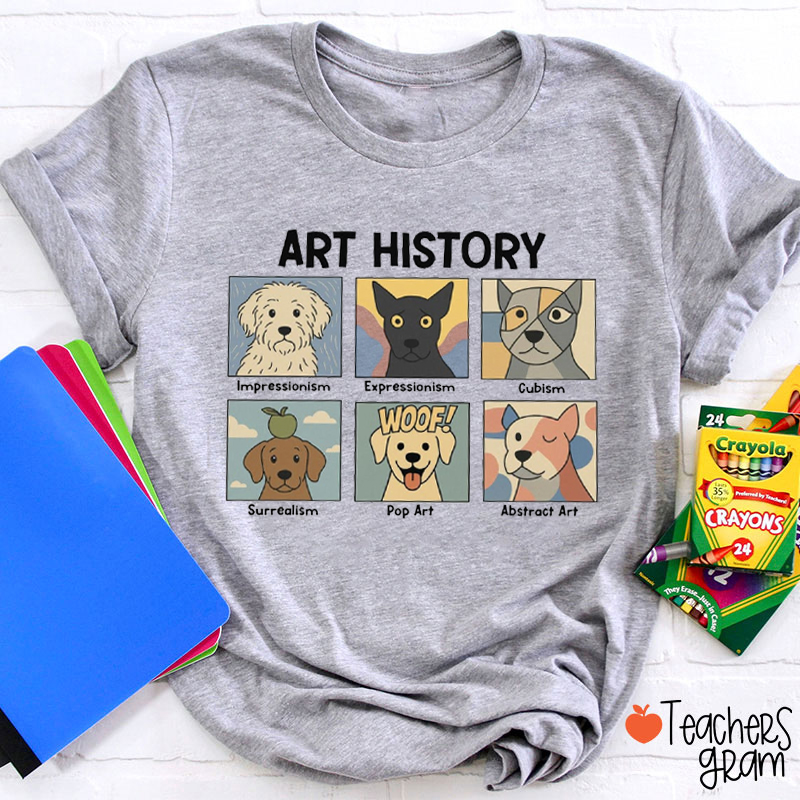 Cute Puppy's Art History Teacher T-Shirt
