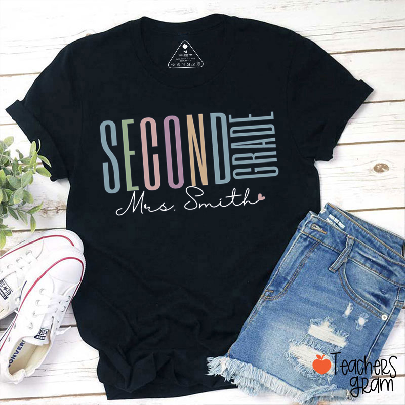 Personalized Grade And Name Back To School Teacher T-Shirt