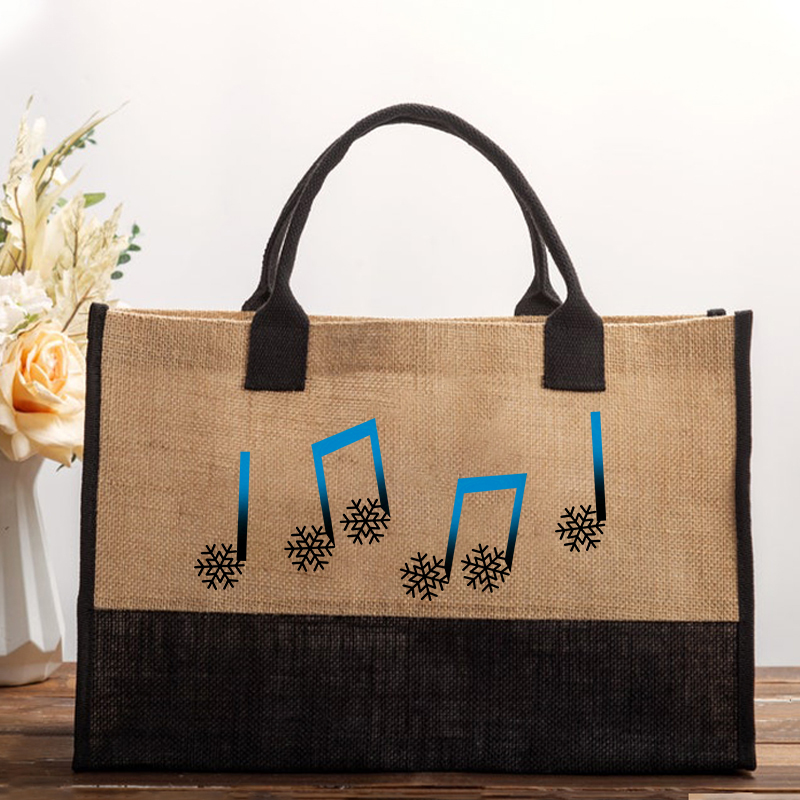 Snowflake Note Teacher Cotton Tote Bag