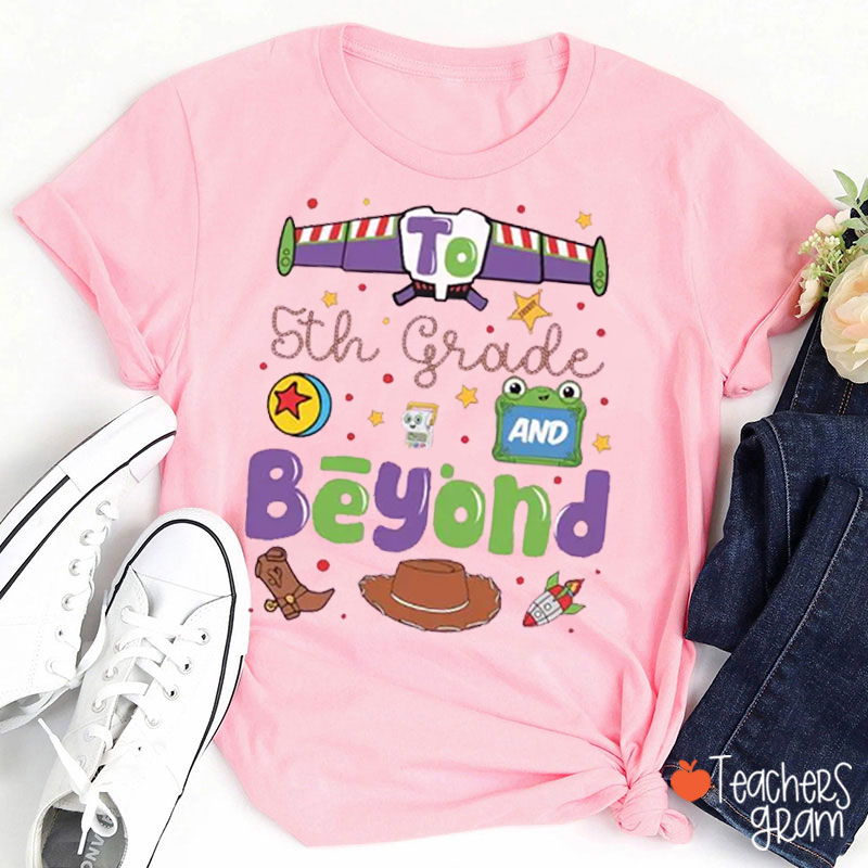 Personalized Grade To And Beyond Space Cowboy Teacher T-Shirt