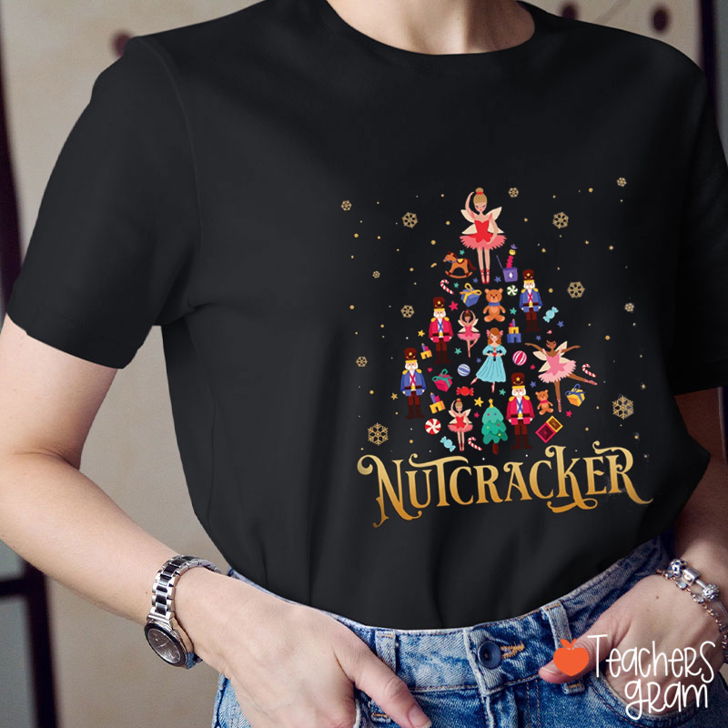 The Nutcracker Chrisatmas Tree Snowflake Teacher T-Shirt