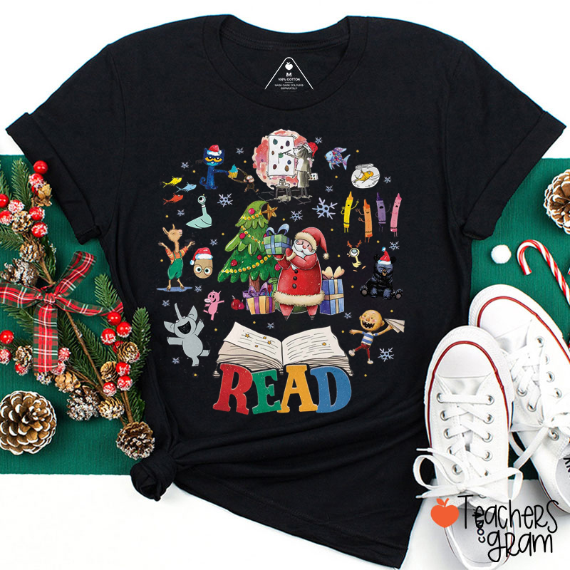 Read Children’s Books Christmas Teacher T-Shirt