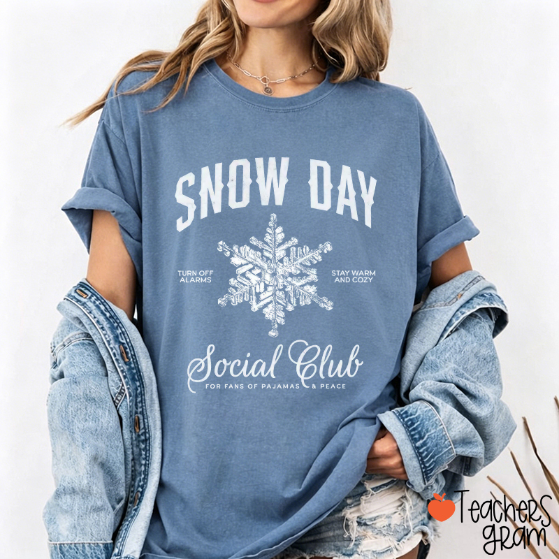 Snow Day Social Club Teacher T-Shirt