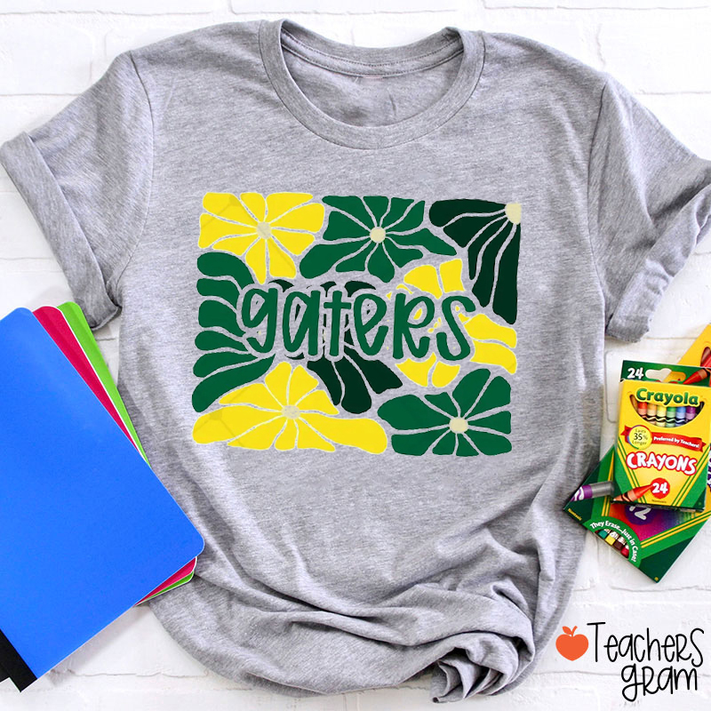 Personalized Mascot Floral Favorite Team Teacher T-Shirt