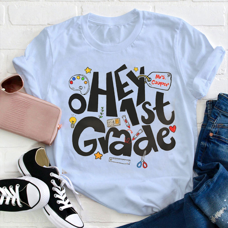 Personalized Grade And Name Teacher T-Shirt