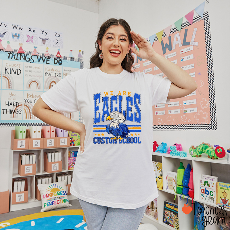 Personalized We Are Mascot School Teacher T-Shirt