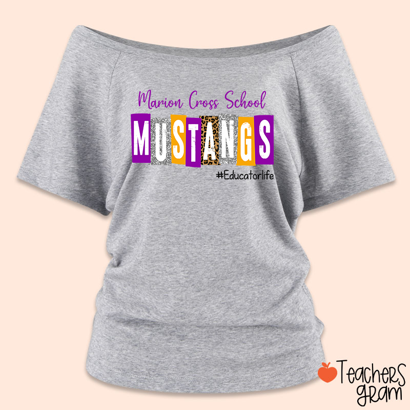 Personalized School Spirit Cheer For You Teacher Off Shoulder Shirt