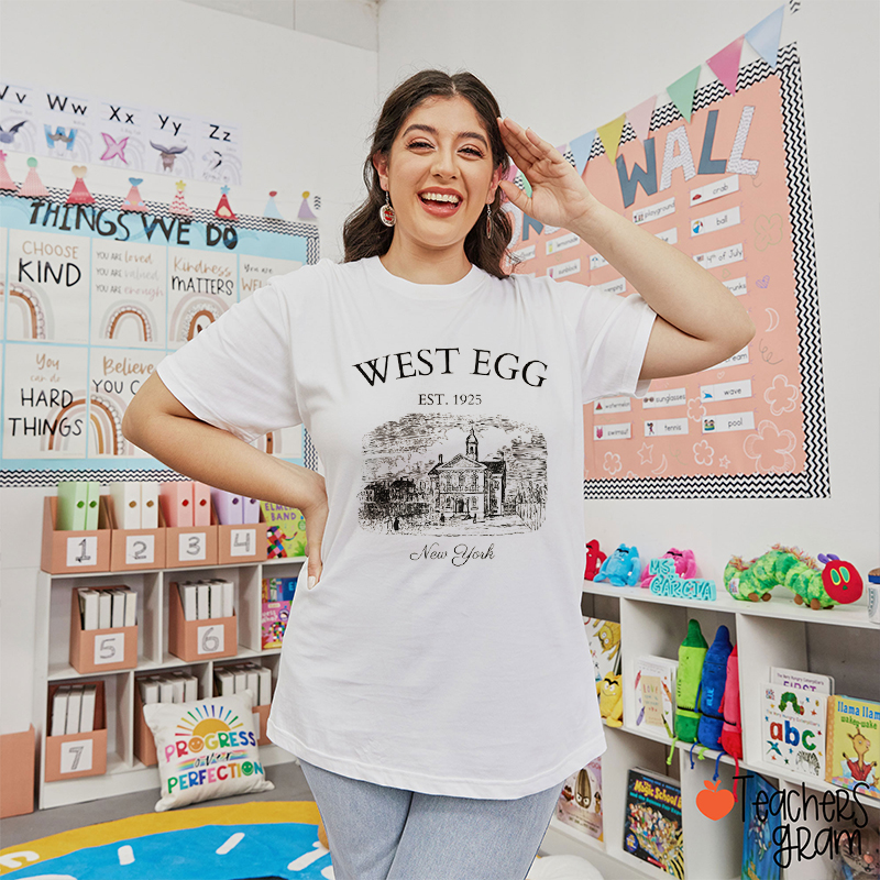 West Egg Est. 1925 New York Teacher T-Shirt