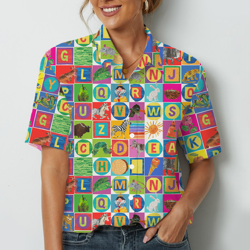 The Hungry Caterpillar Alphabet Teacher Short Sleeve Shirt