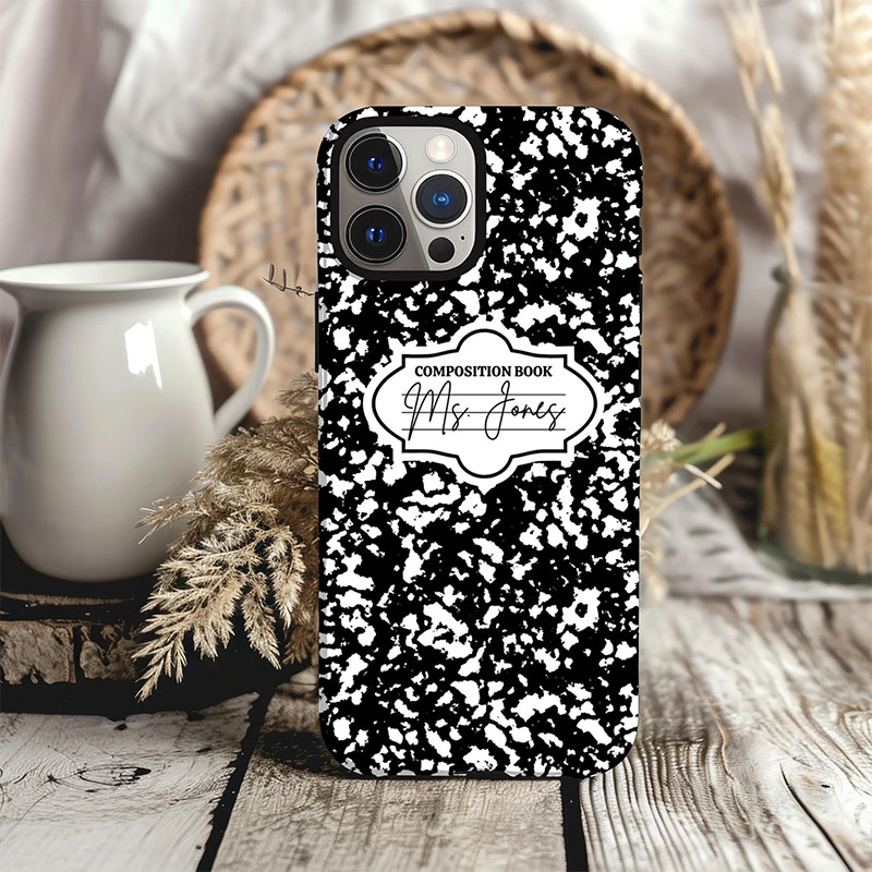 Personalized Name Composition Book Teacher Phone Case