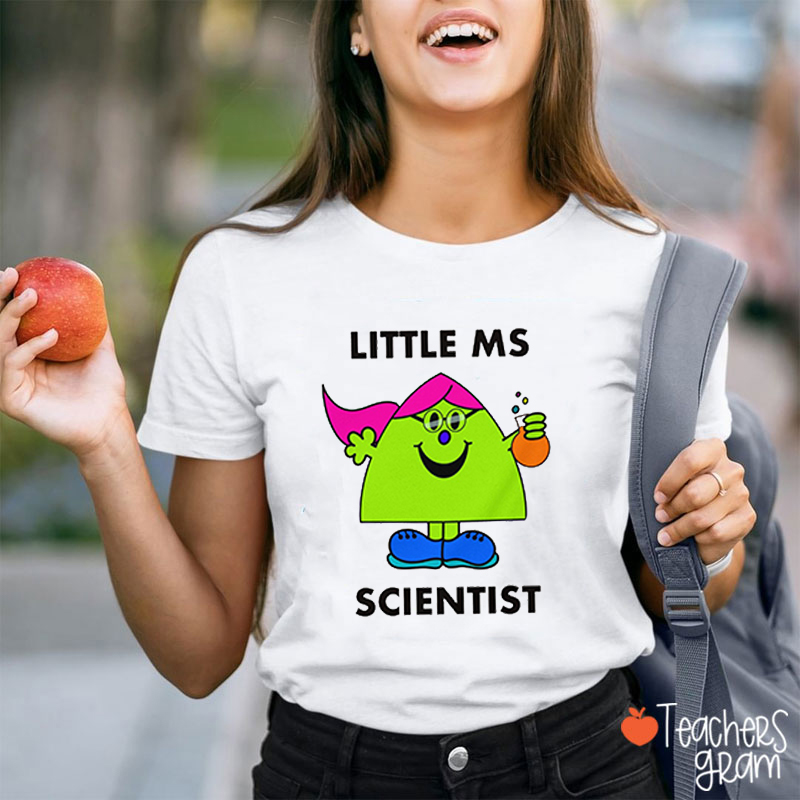 Little Ms Scientist Teacher T-Shirt