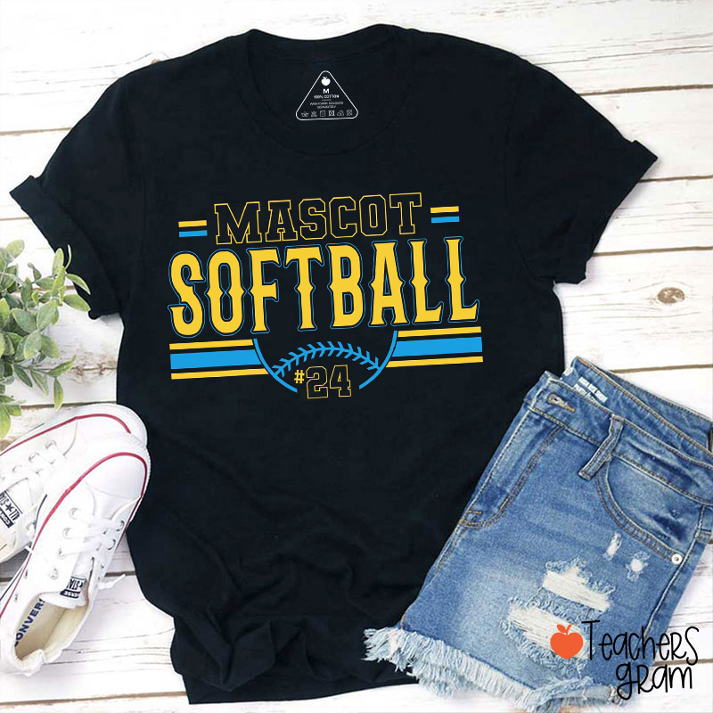 Personalized Mascot And Sport Two-color Design Teacher T-Shirt