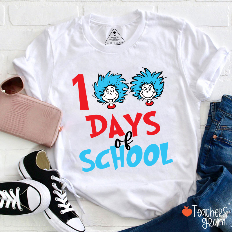 100 Days Of School Storybook Teacher T-Shirt
