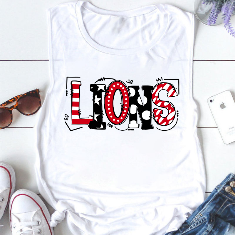 Personalized Mascot Cute Fonts Game Day Teacher Tank Top