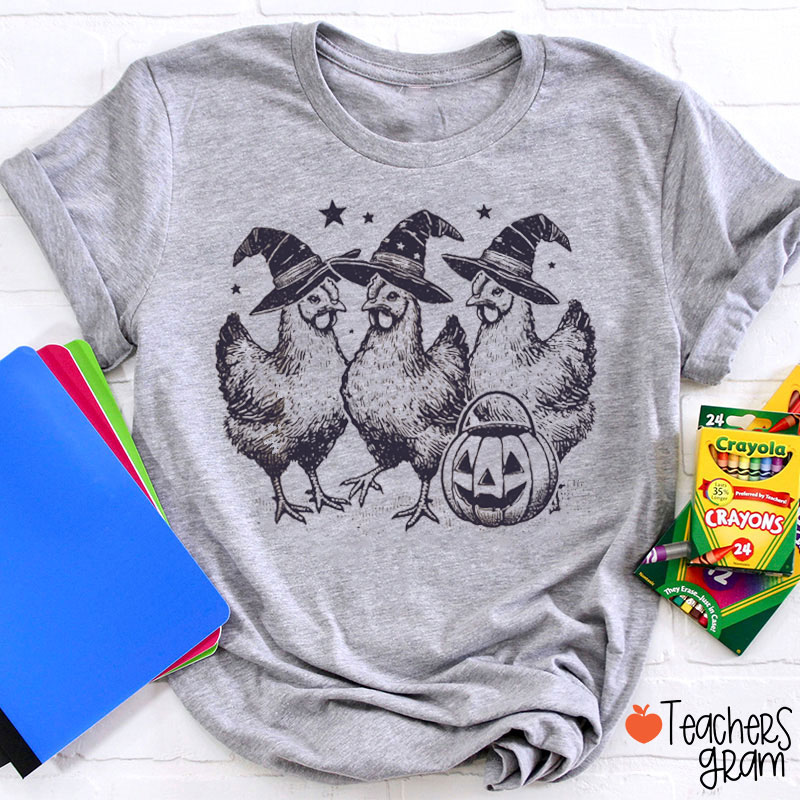 Chicken With Wizard Hat Teacher T-Shirt