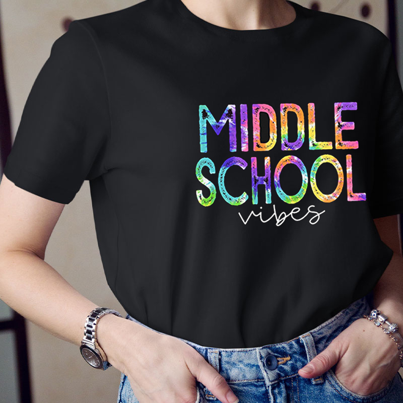 Personalized Grade Neon Color Design Teacher T-Shirt