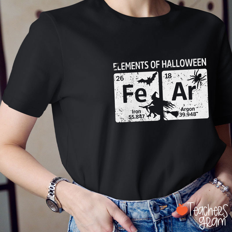 Elements Of Halloween Teacher T-Shirt