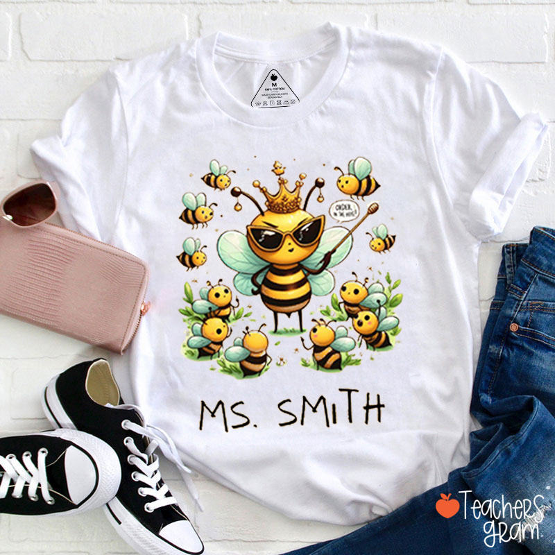 Personalized Name Teach Bee Teacher T-Shirt