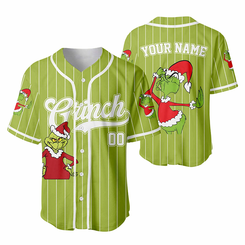 Personalized Name And Number The Green Guy Teacher Baseball Jersey
