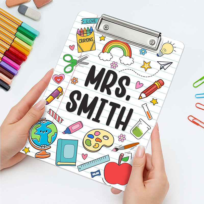 Personalized Name In File Center Teacher Clipboard