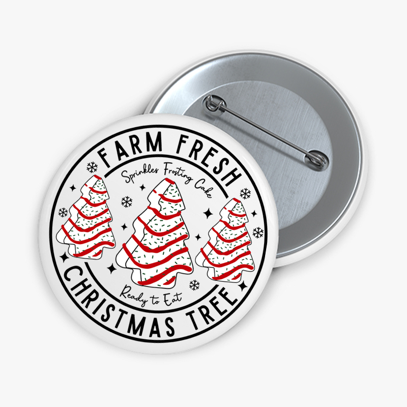 Farm Fresh Christmas Tree Teacher Pinback Button