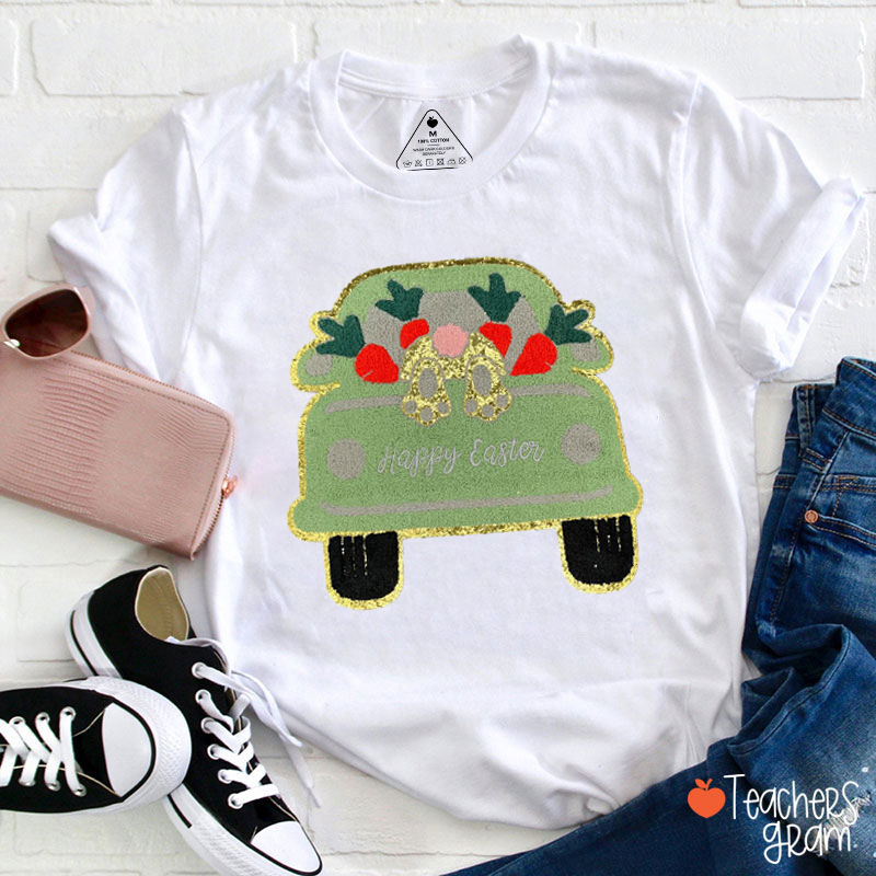 Happy Easter Teacher Patch T-Shirt