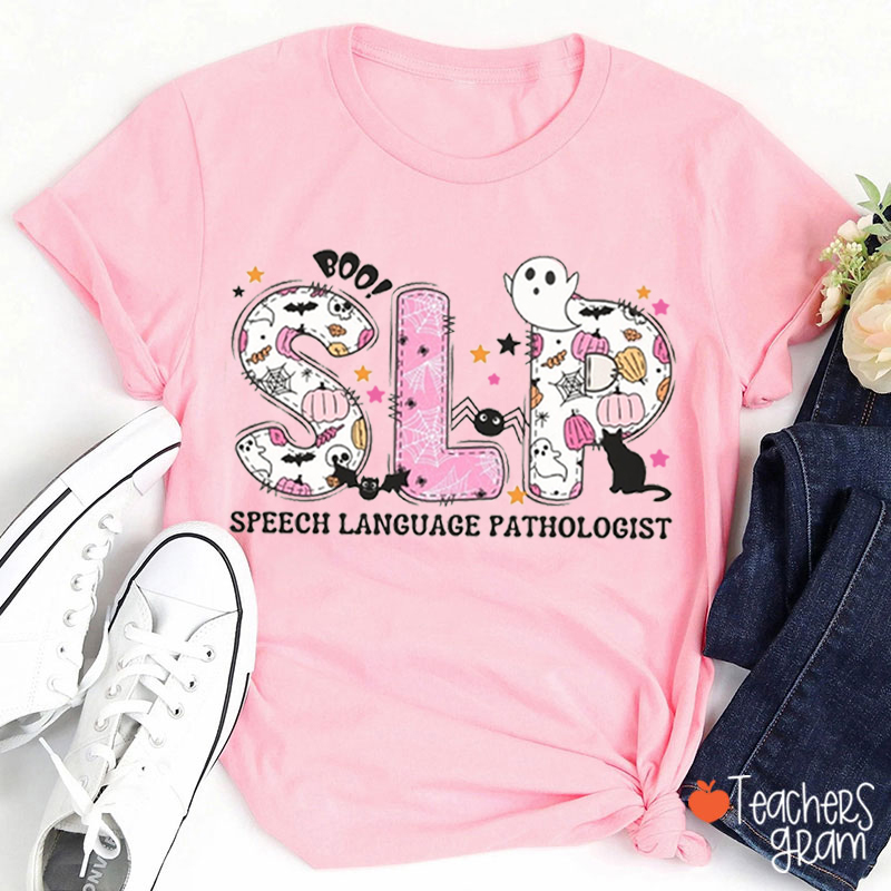 Boo SLP Cute Halloween Cutie Teacher T-Shirt