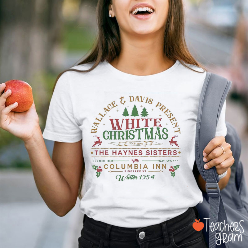 White Christmas Moive Teacher T-Shirt