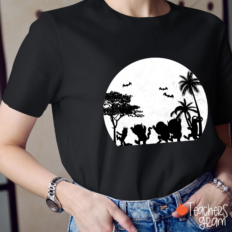 Where The Wild Things Halloween Teacher T-Shirt