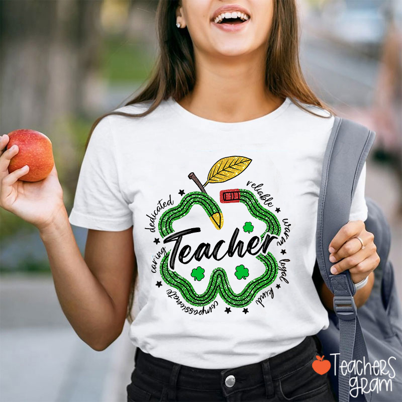Pencil Teacher St. Patrick's Day Teacher T-Shirt