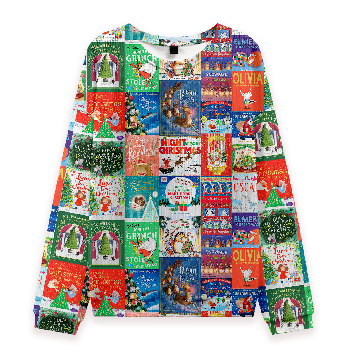 Read Christmas Children's Books With Me Teacher Ungly Knit Sweatshirt