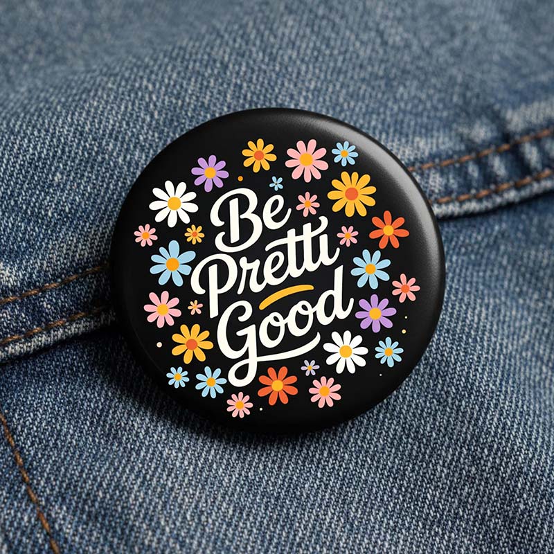 Be Pretti Good Political Protest Teacher Pinback Button