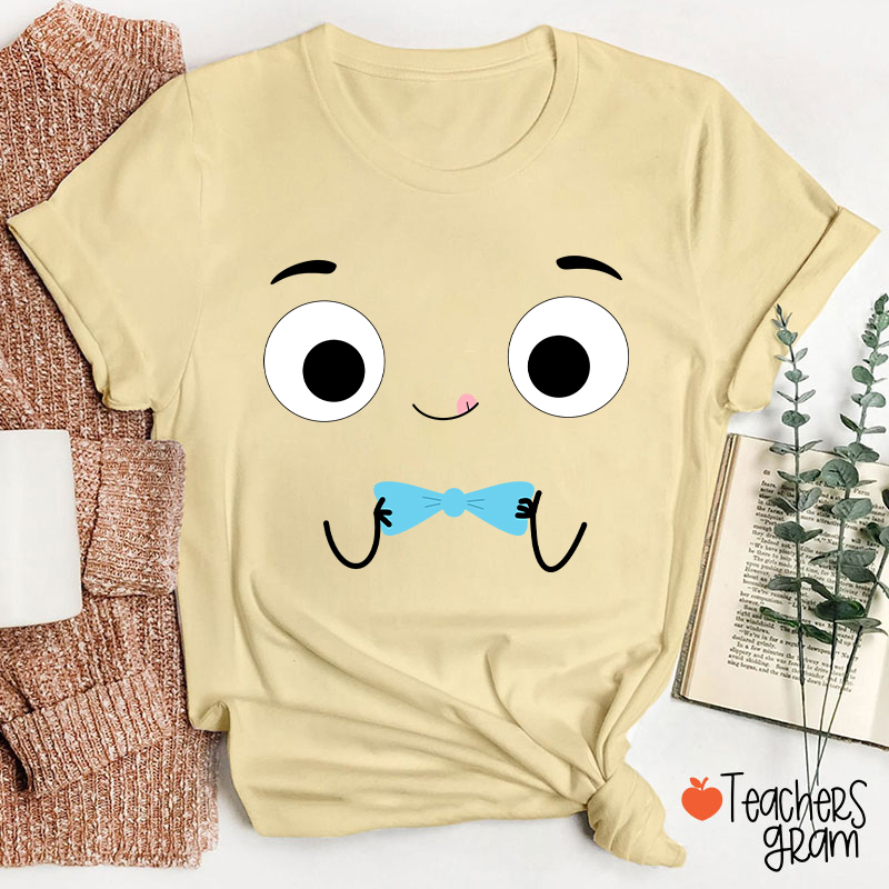 Personalized Cute Cartoon Character Teacher T-Shirt
