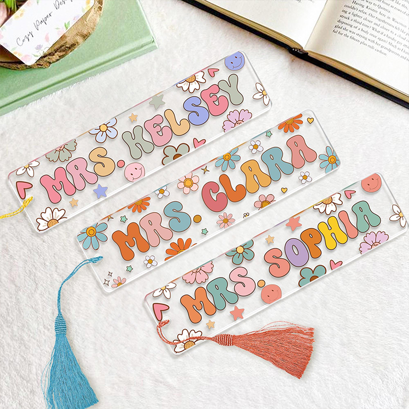 Personalized Teacher Name Teacher Bookmark