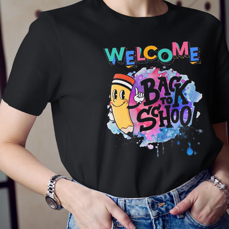 Welcome Back To School Colorful Tie Dye Teacher T-Shirt