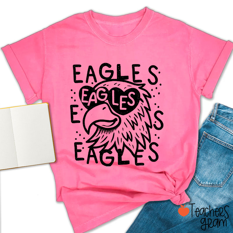 Personalized Mascot Cute Simple Strokes School Spirit Teacher T-Shirt