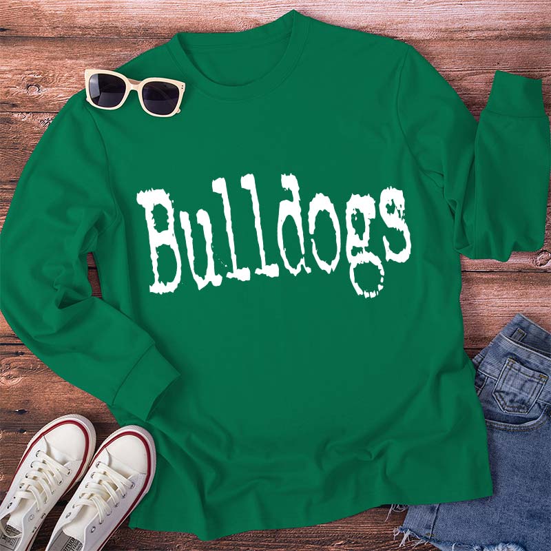 Personalized Mascot Printer Fonts Game Day Teacher Long Sleeve T-Shirt