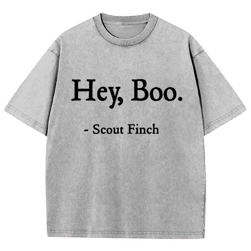 Hey Boo Teacher Washed T-Shirt