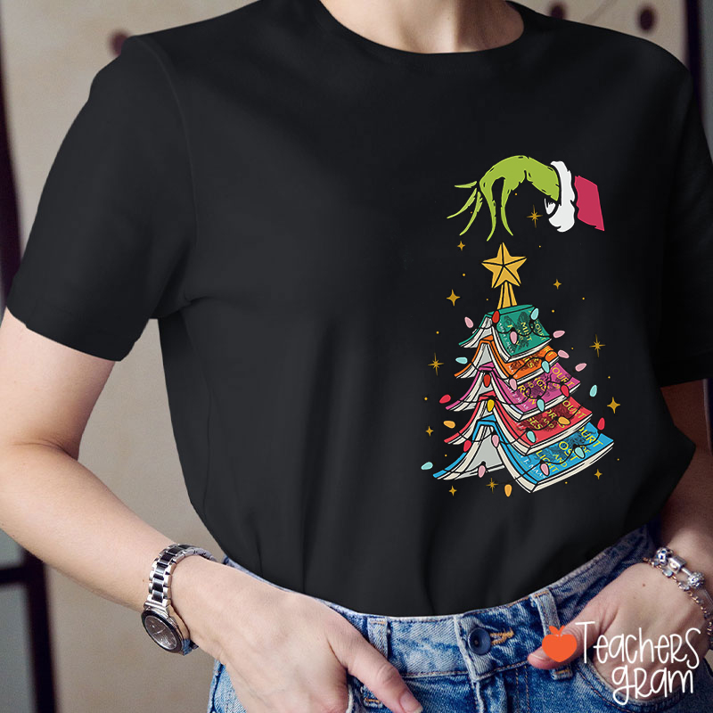 Steal Your Books Christmas Tree Teacher T-Shirt