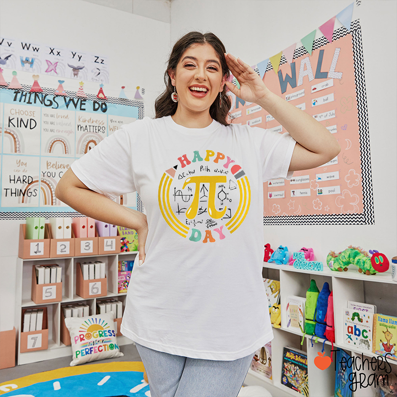 Happy Pi Day Pencil Dasign Teacher T-Shirt