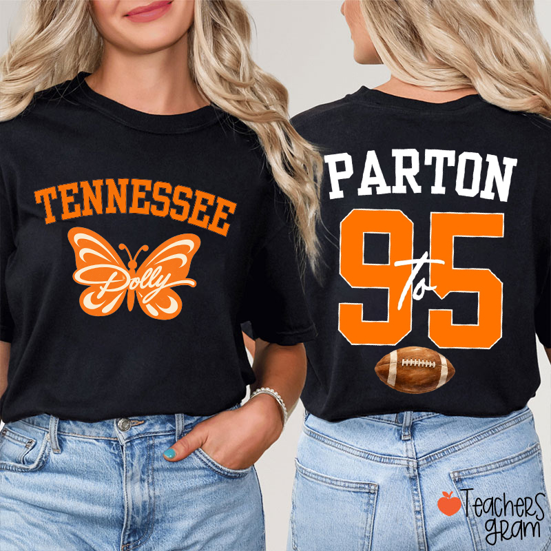 Tennessee Dolly Butterfly Teacher Two Sided T-Shirt