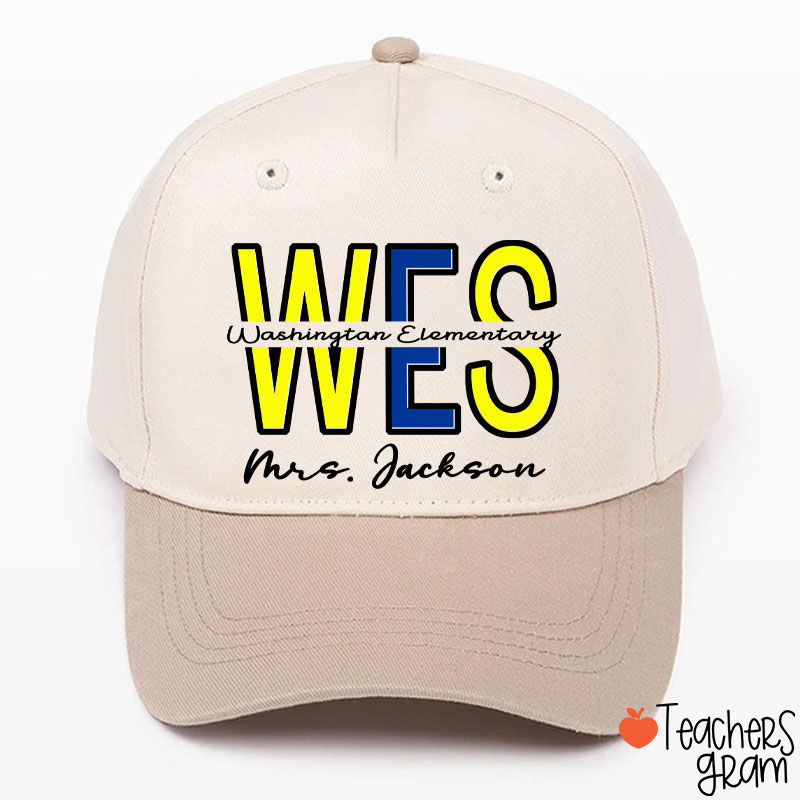 Personalized School Name Abbreviation School Color Teacher Baseball Cap