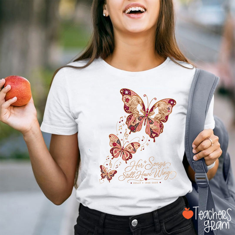 Her Songs Still Have Wings Teacher T-Shirt
