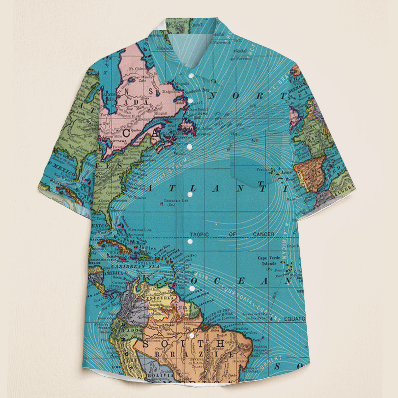 World Map Teacher Short Sleeve Shirt