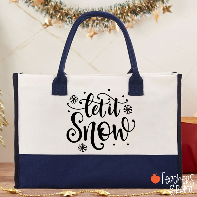 Let It Snow Teacher Cotton Tote Bag