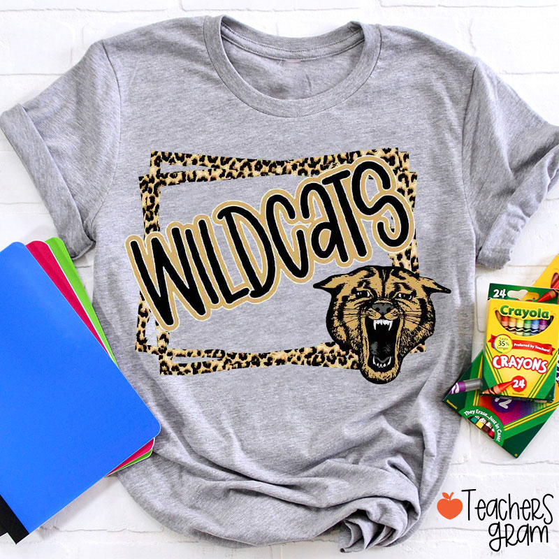 Personalized Mascot Leopard Teacher T-Shirt